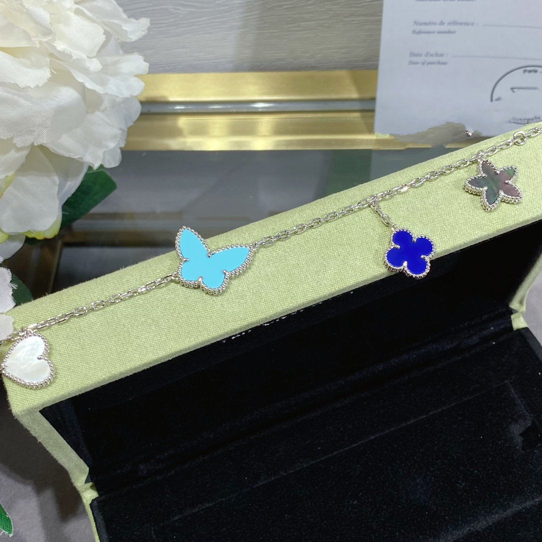 [Luna Brilliance]LUCKY SPRING SILVER BRACELET 4 MOTIF