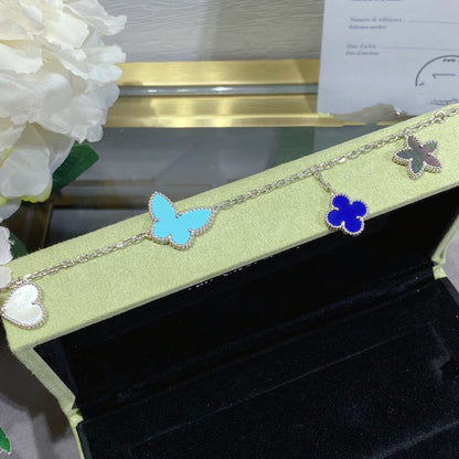 [Luna Brilliance]LUCKY SPRING SILVER BRACELET 4 MOTIF