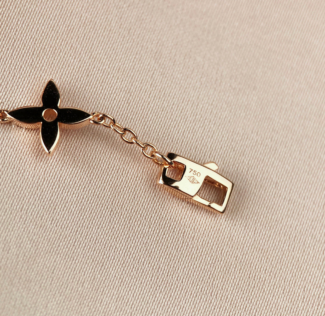 [Luna Brilliance]STAR AND SUN 7 MOTIFS GOLD BRACELET