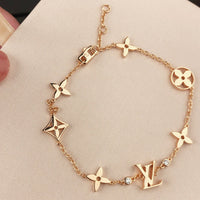 [Luna Brilliance]STAR AND SUN 7 MOTIFS GOLD BRACELET