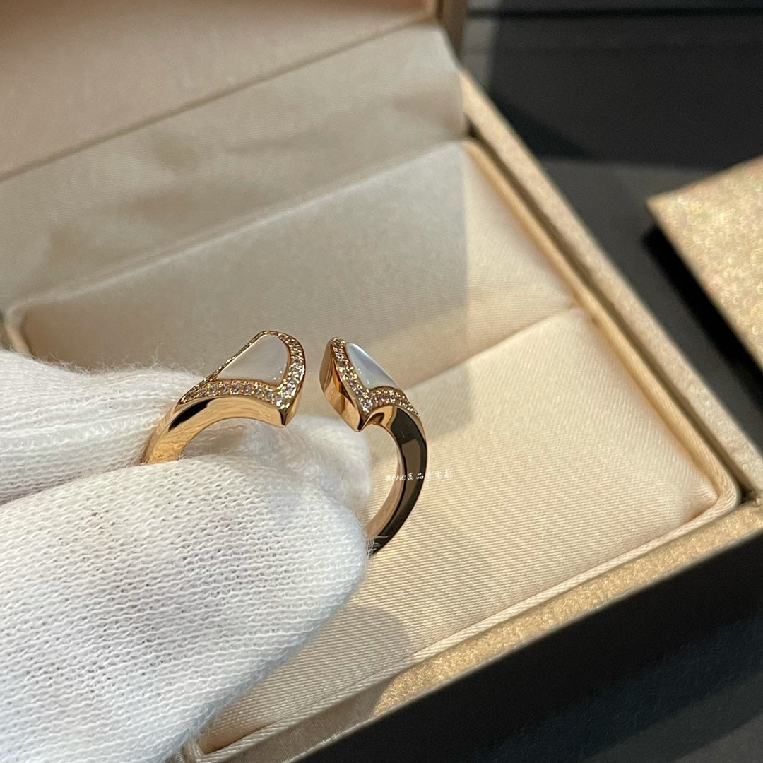 [Luna Brilliance]DREAM MOP DIAMOND OPEN RING