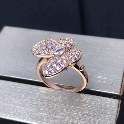 [Luna Brilliance]BUTTERFLY PINK GOLD DIAMOND RING