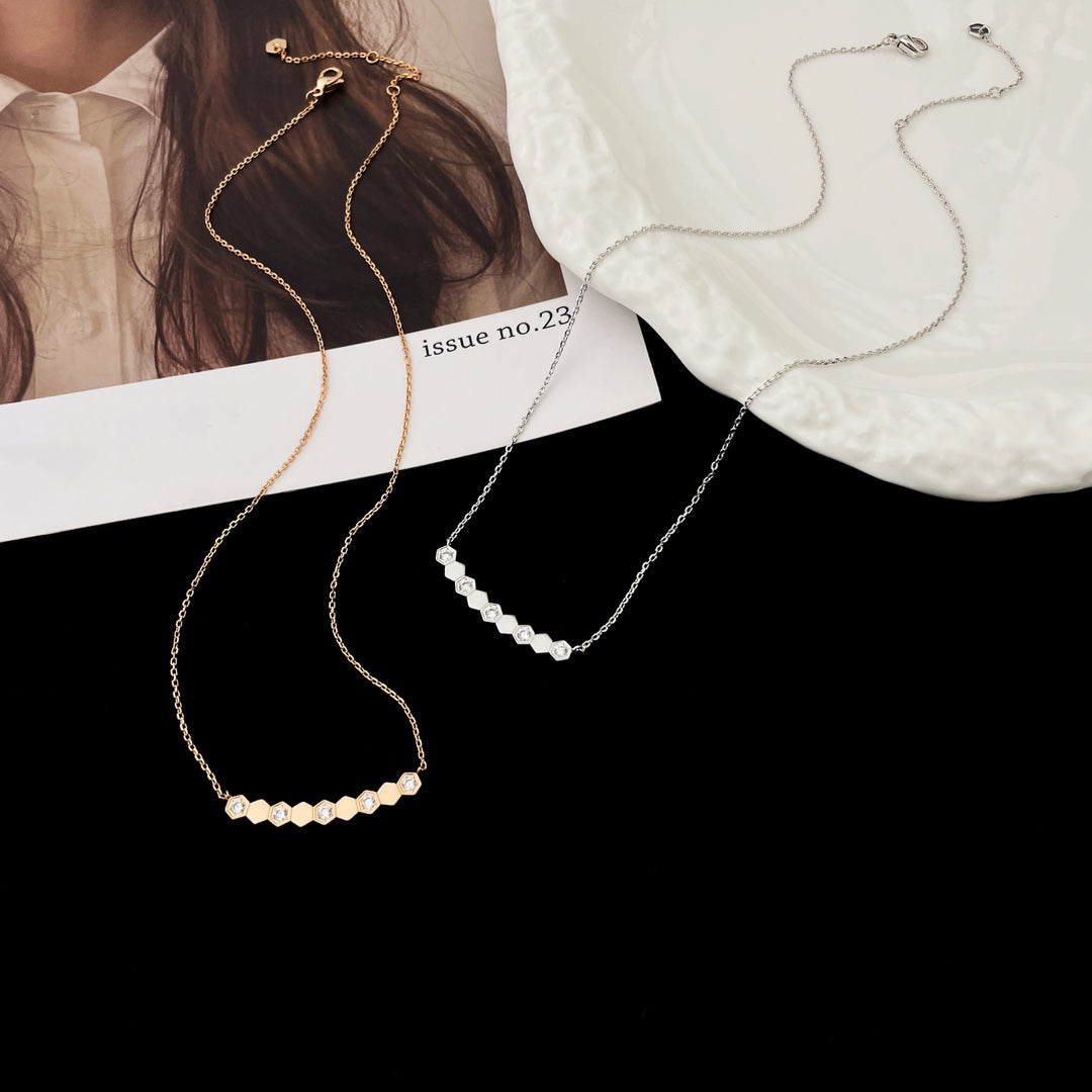 [Luna Brilliance]BEE MY LOVE DIAMOND NECKLACE