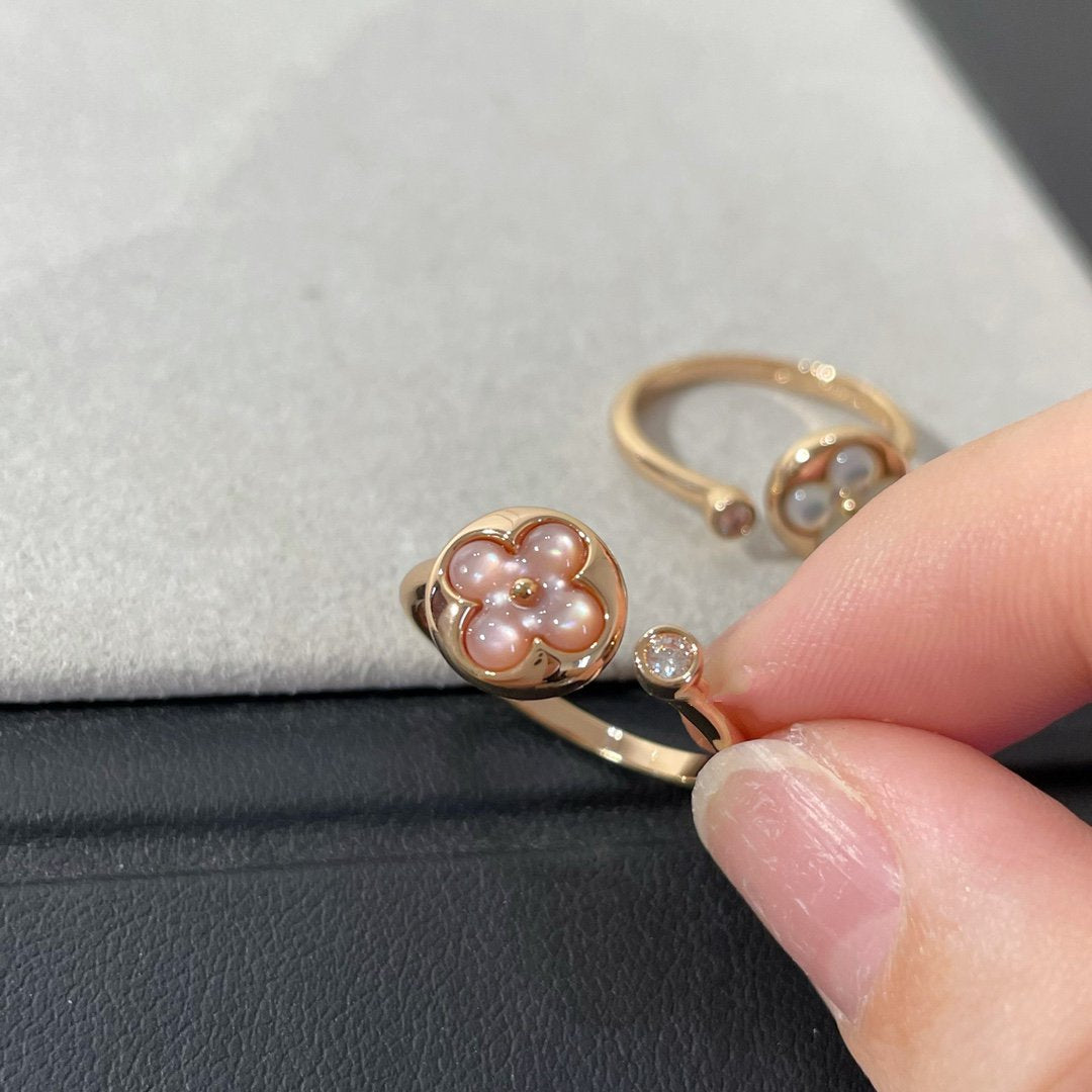 [Luna Brilliance]SUN 1 DIAMOND PINK MOP RING