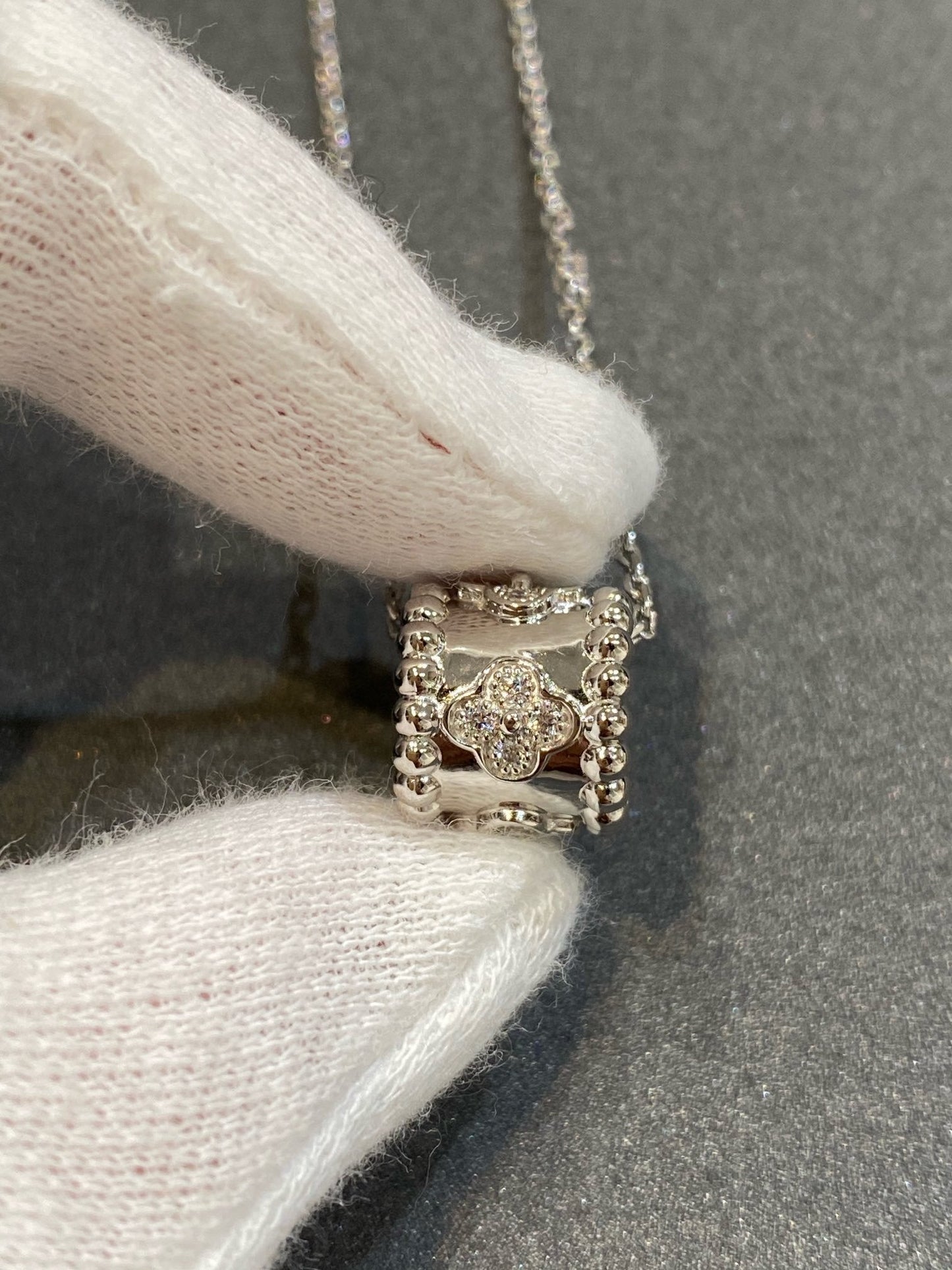 [Luna Brilliance]PERLEE PEDANT SIVLER DIAMOND NECKLACE