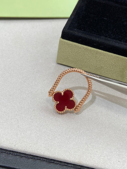 [Luna Brilliance]CLOVER RIVERSIBLE ROSE GOLD RING