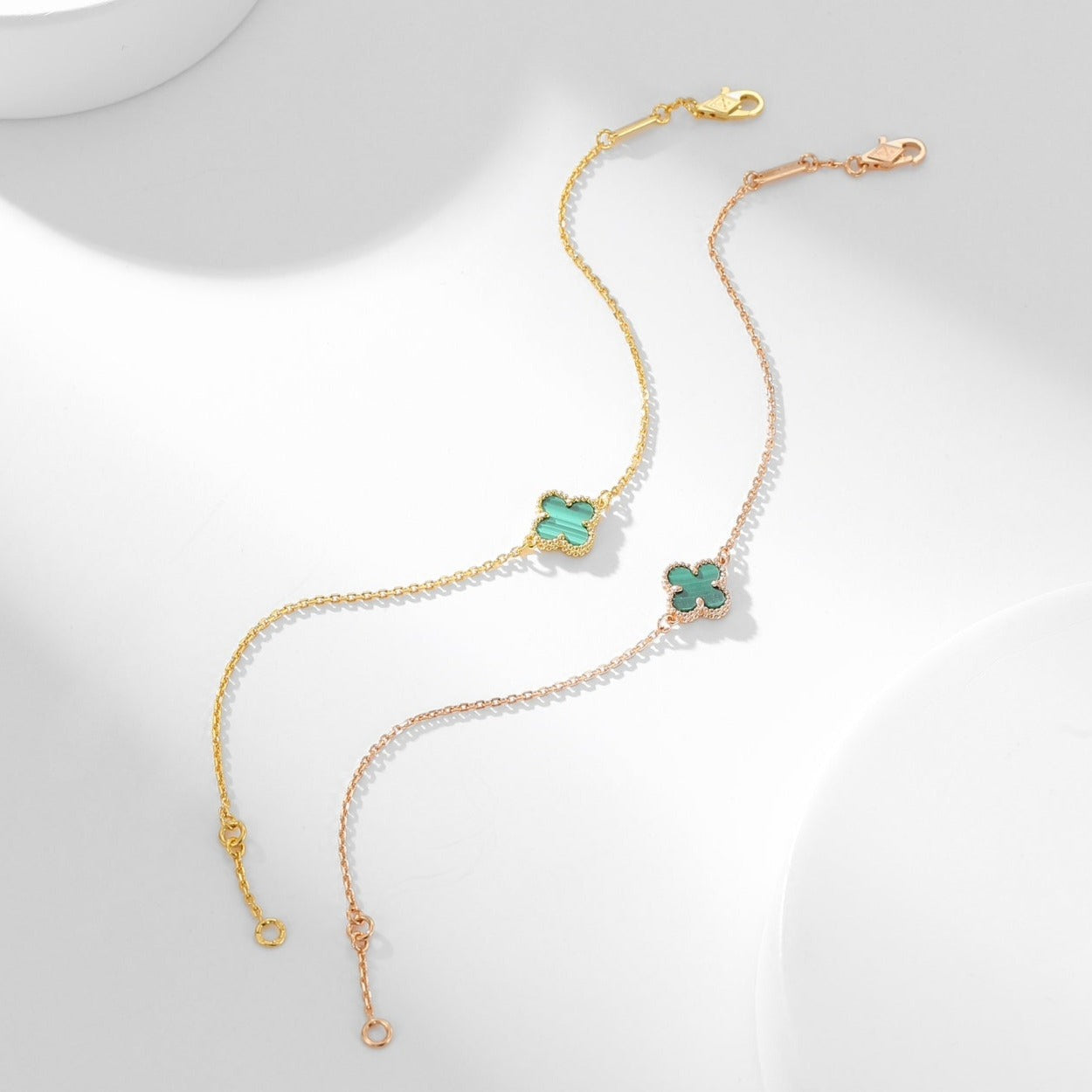 [Luna Brilliance]CLOVER BRACELET MALACHITE 1 MOTIF