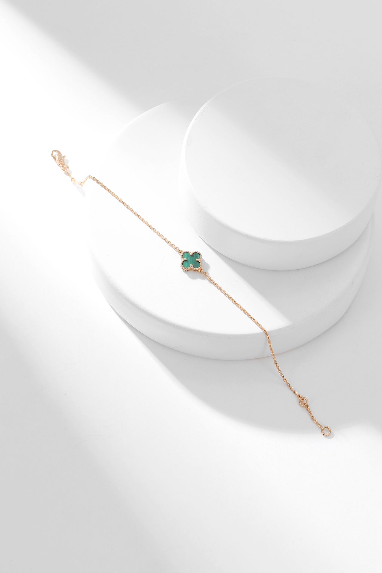 [Luna Brilliance]CLOVER BRACELET MALACHITE 1 MOTIF