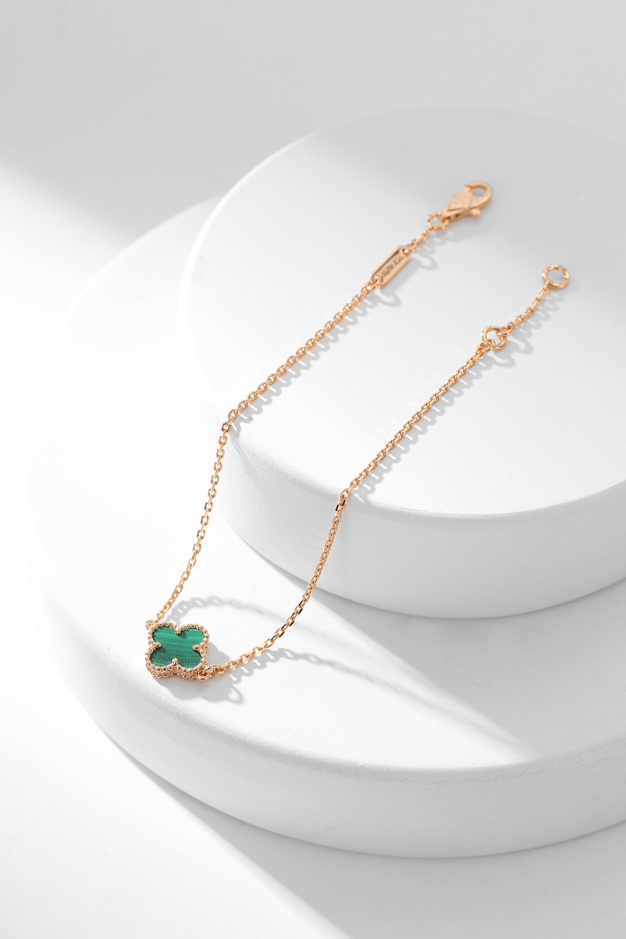 [Luna Brilliance]CLOVER BRACELET MALACHITE 1 MOTIF