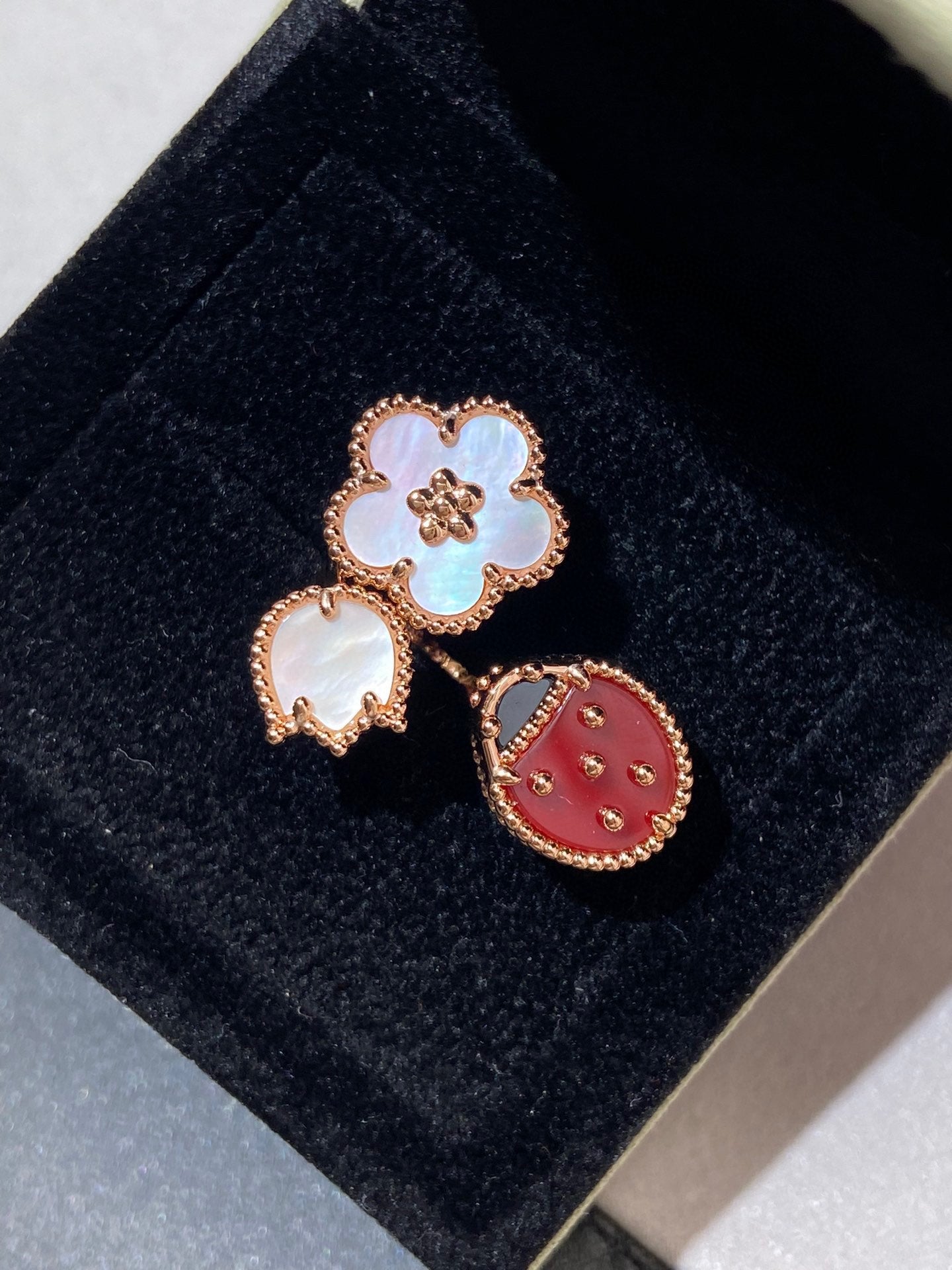[Luna Brilliance]LUCKY 3 MOTIF ROSE GOLD RING