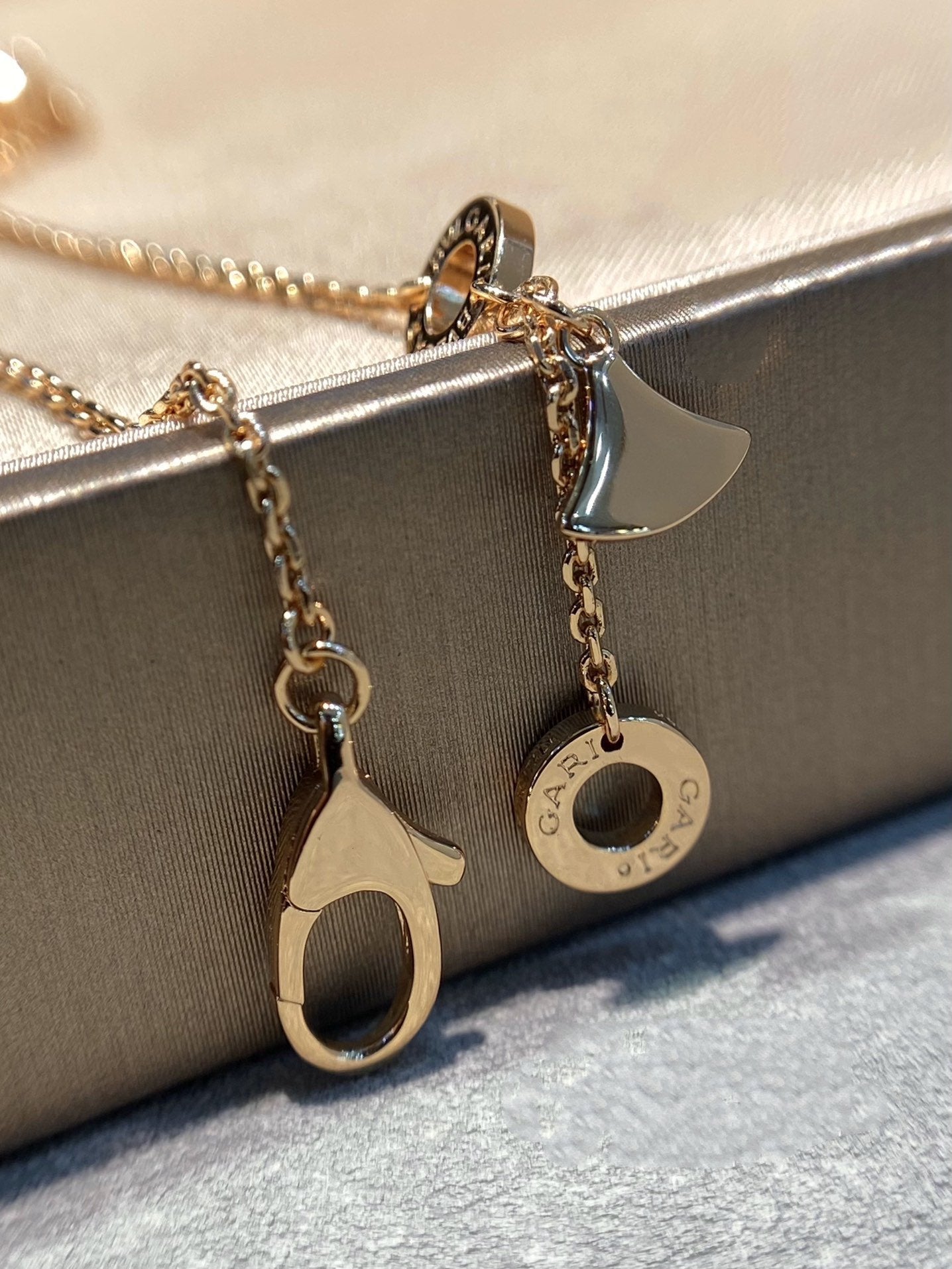 [Luna Brilliance]DREAM MOP DIAMOND PAVED PINK GOLD NECKLACE
