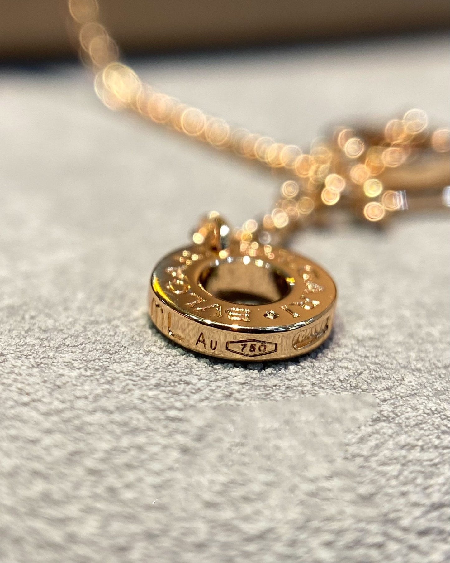 [Luna Brilliance]DREAM MOP DIAMOND PAVED PINK GOLD NECKLACE