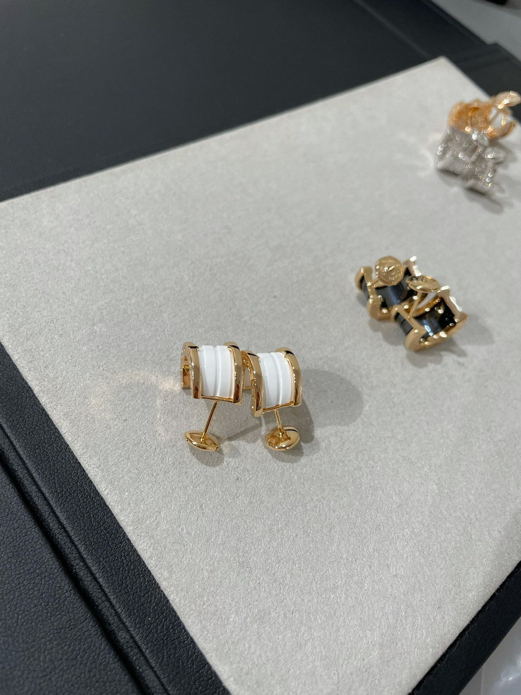 [Luna Brilliance]ZERO 1 PINK GOLD CERAMIC EARRINGS