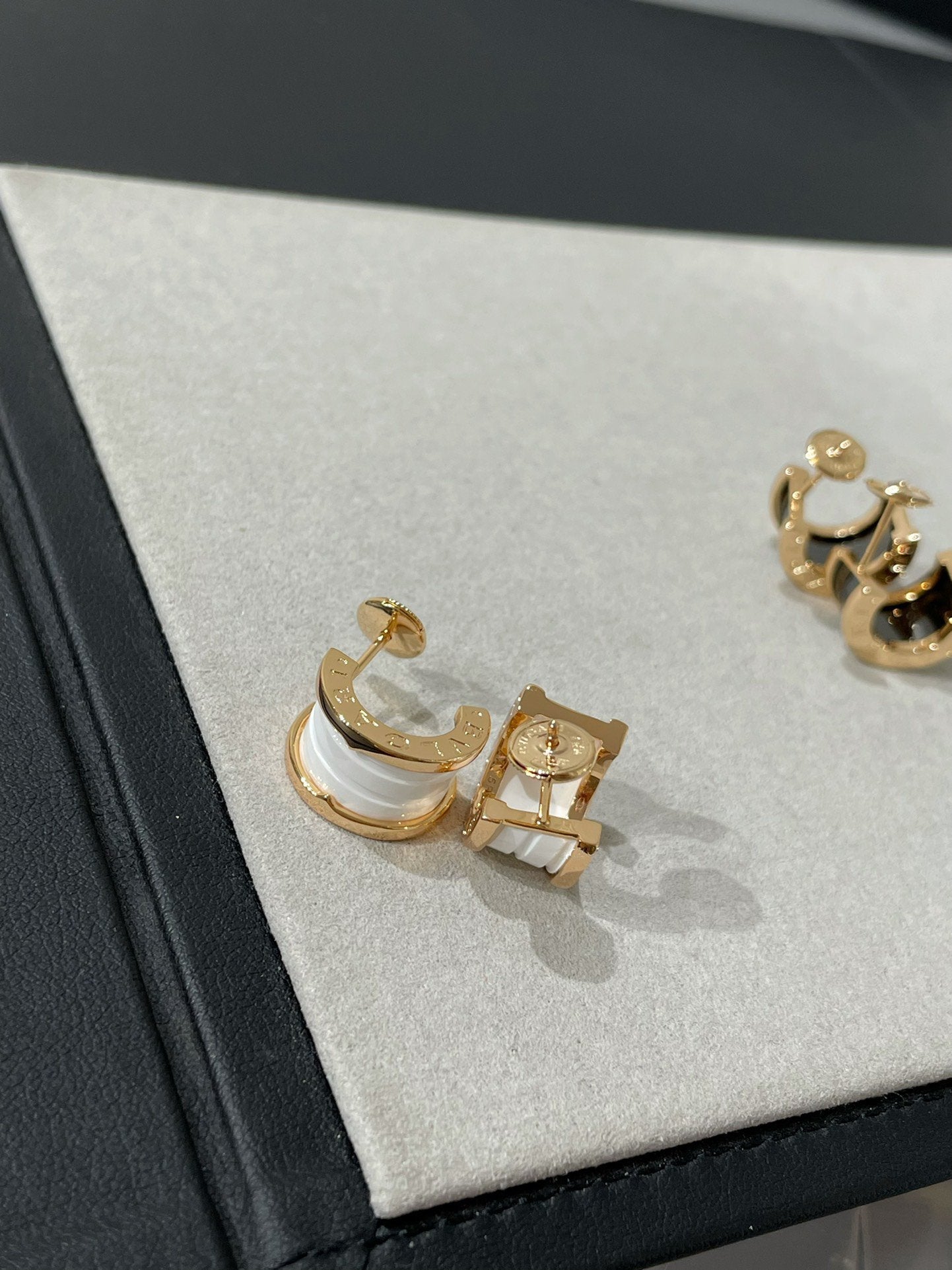 [Luna Brilliance]ZERO 1 PINK GOLD CERAMIC EARRINGS