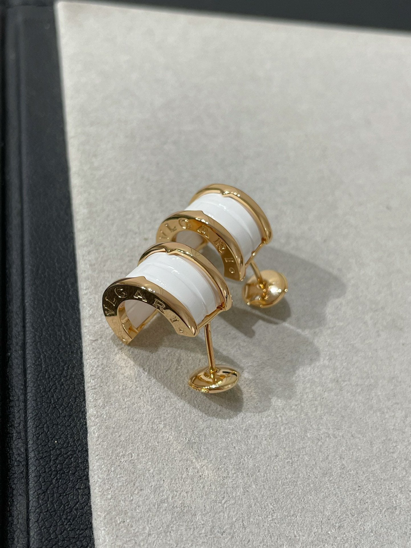 [Luna Brilliance]ZERO 1 PINK GOLD CERAMIC EARRINGS
