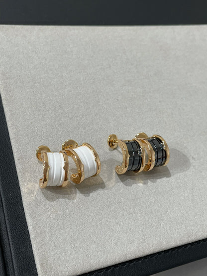 [Luna Brilliance]ZERO 1 PINK GOLD CERAMIC EARRINGS