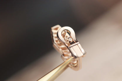 [Luna Brilliance]SERPENT PINK GOLD DIAMOND EARRINGS