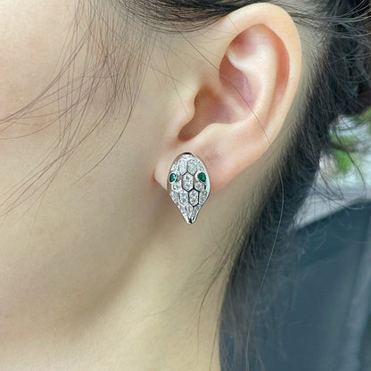 [Luna Brilliance]SERPENT DIAMOND STUD EARRINGS