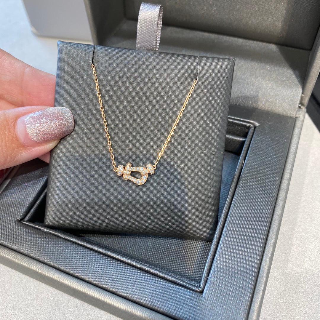 [Luna Brilliance]FORCE 10 DIAMOND PINK GOLD NECKLACE MINI MODEL