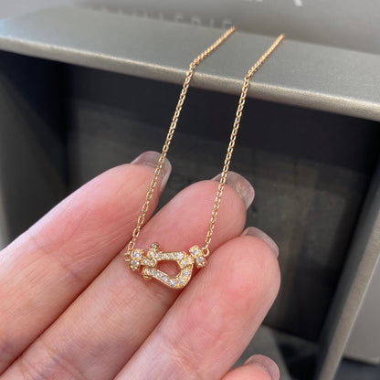 [Luna Brilliance]FORCE 10 DIAMOND PINK GOLD NECKLACE MINI MODEL