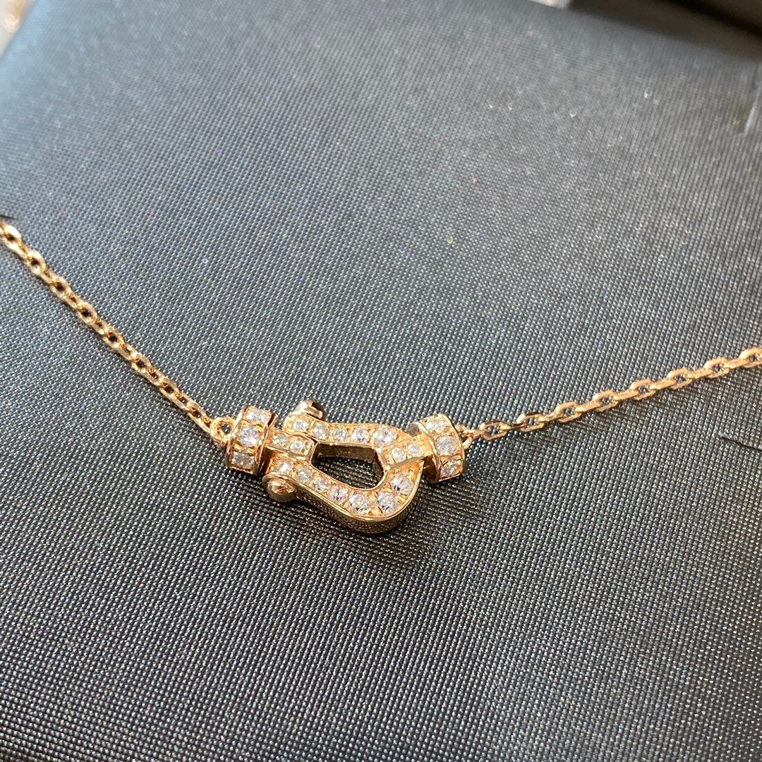 [Luna Brilliance]FORCE 10 DIAMOND PINK GOLD NECKLACE MINI MODEL