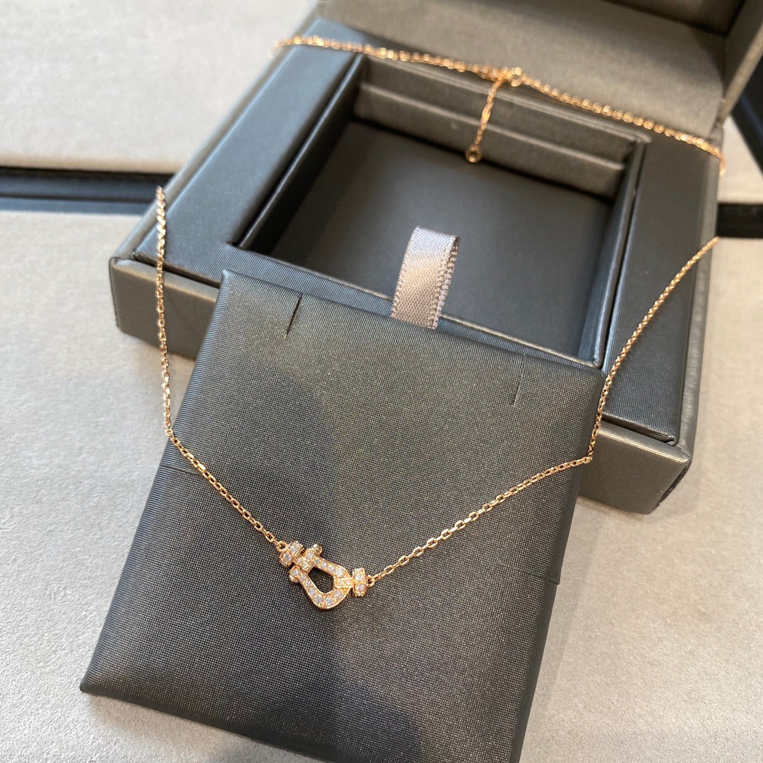 [Luna Brilliance]FORCE 10 DIAMOND PINK GOLD NECKLACE MINI MODEL