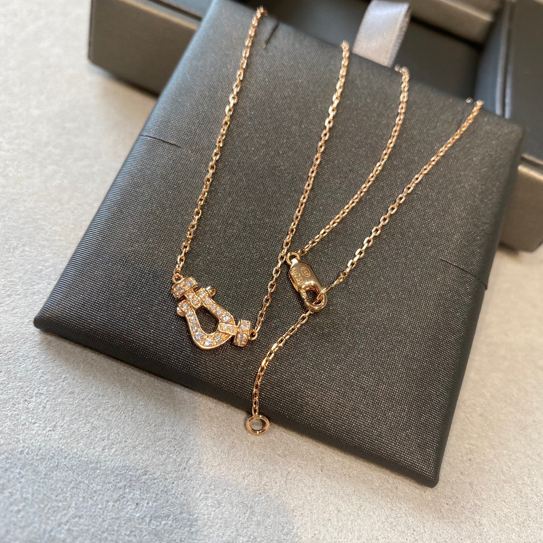 [Luna Brilliance]FORCE 10 DIAMOND PINK GOLD NECKLACE MINI MODEL