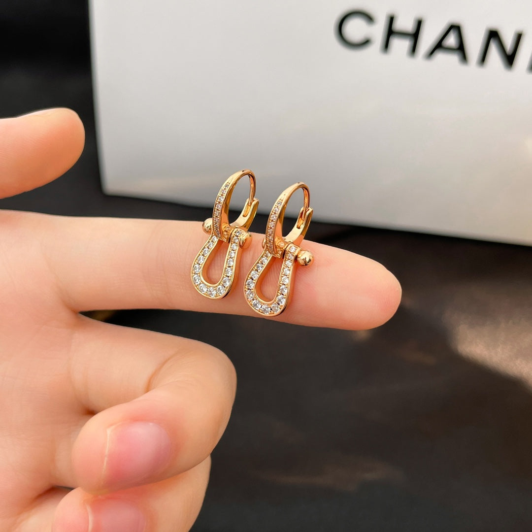 [Luna Brilliance]FORCE 10 FULL DIAMOND DROP EARRINGS MEDIUM MODEL