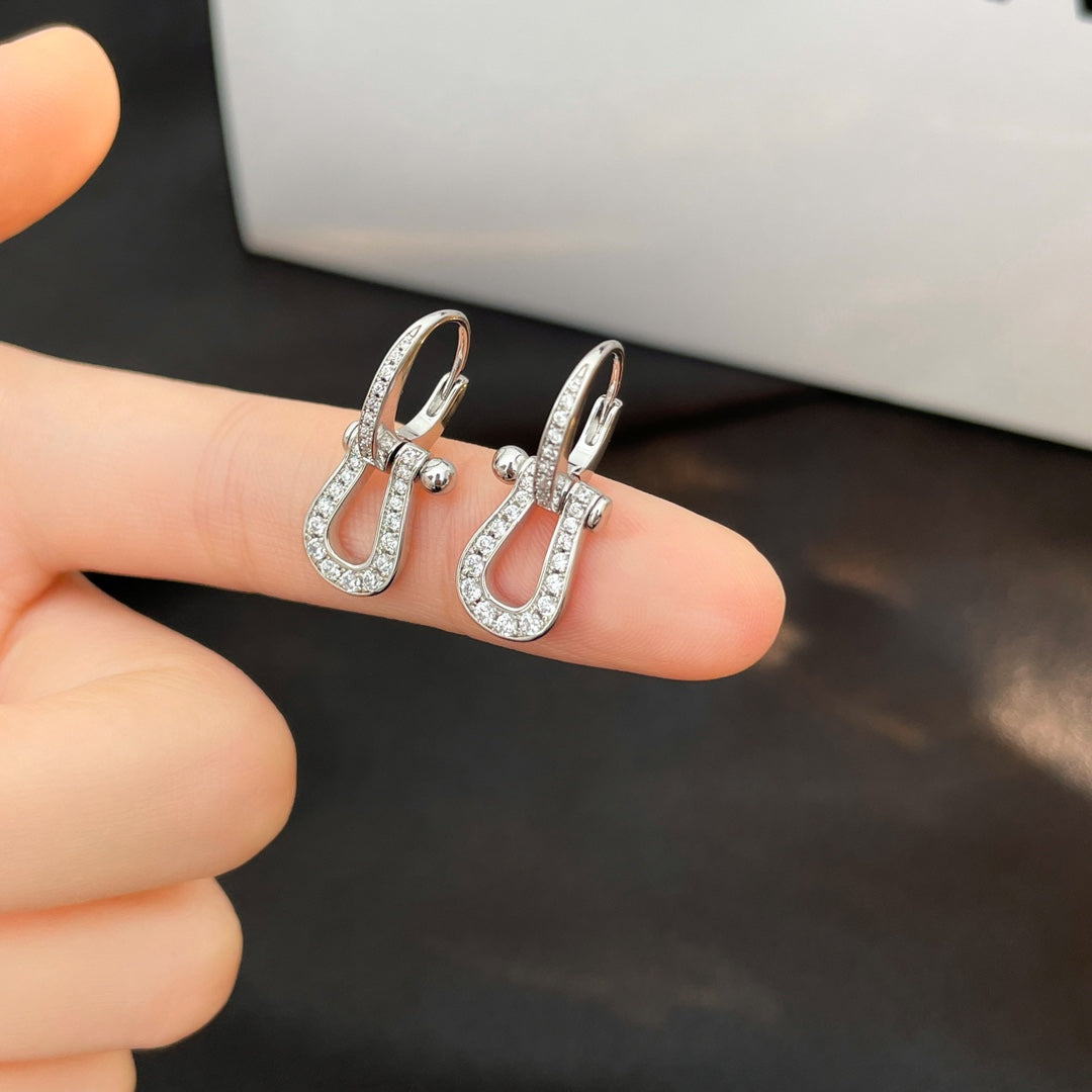 [Luna Brilliance]FORCE 10 FULL DIAMOND DROP EARRINGS MEDIUM MODEL
