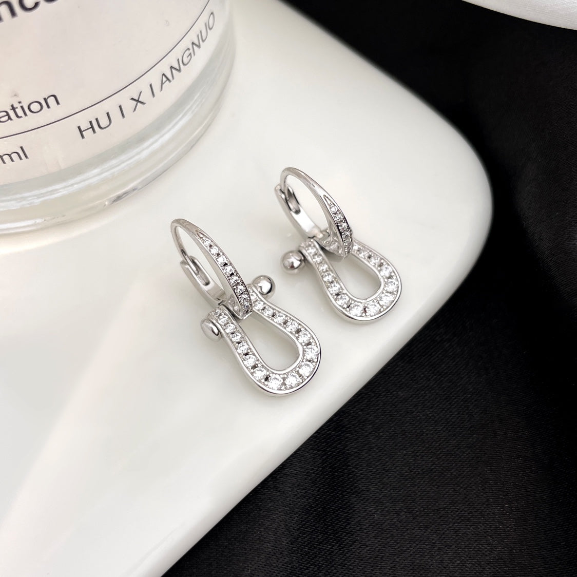 [Luna Brilliance]FORCE 10 FULL DIAMOND DROP EARRINGS MEDIUM MODEL