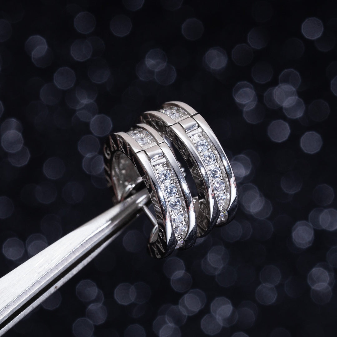 [Luna Brilliance]ZERO 1 MINI SILVER DIAMOND EARRINGS