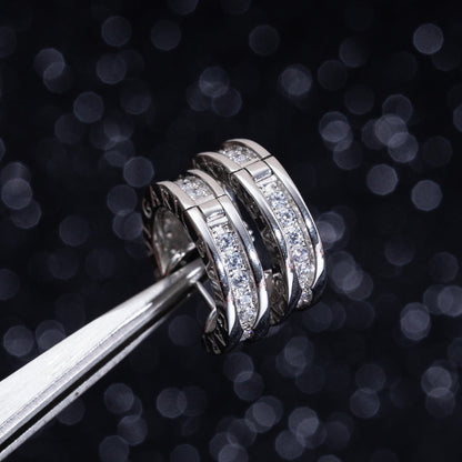 [Luna Brilliance]ZERO 1 MINI SILVER DIAMOND EARRINGS