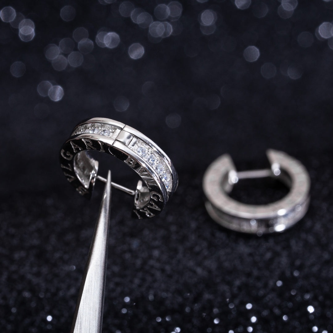 [Luna Brilliance]ZERO 1 MINI SILVER DIAMOND EARRINGS