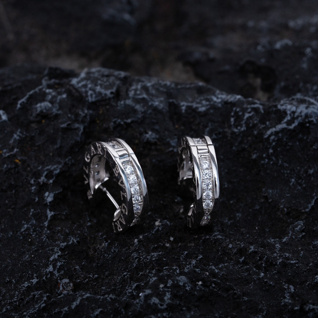 [Luna Brilliance]ZERO 1 MINI SILVER DIAMOND EARRINGS