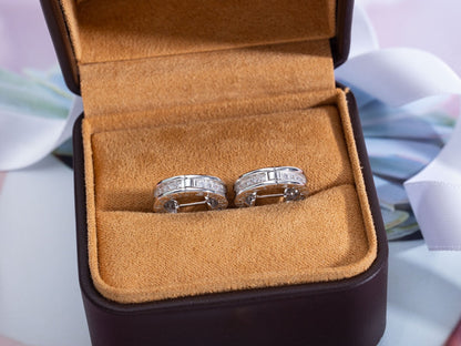 [Luna Brilliance]ZERO 1 MINI SILVER DIAMOND EARRINGS