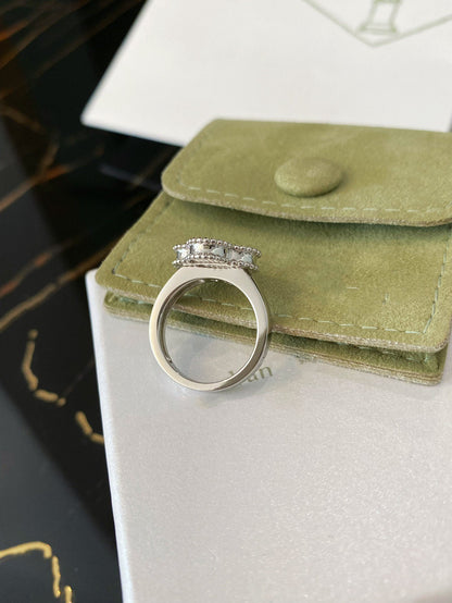 [Luna Brilliance]CLOVER SILVER RING