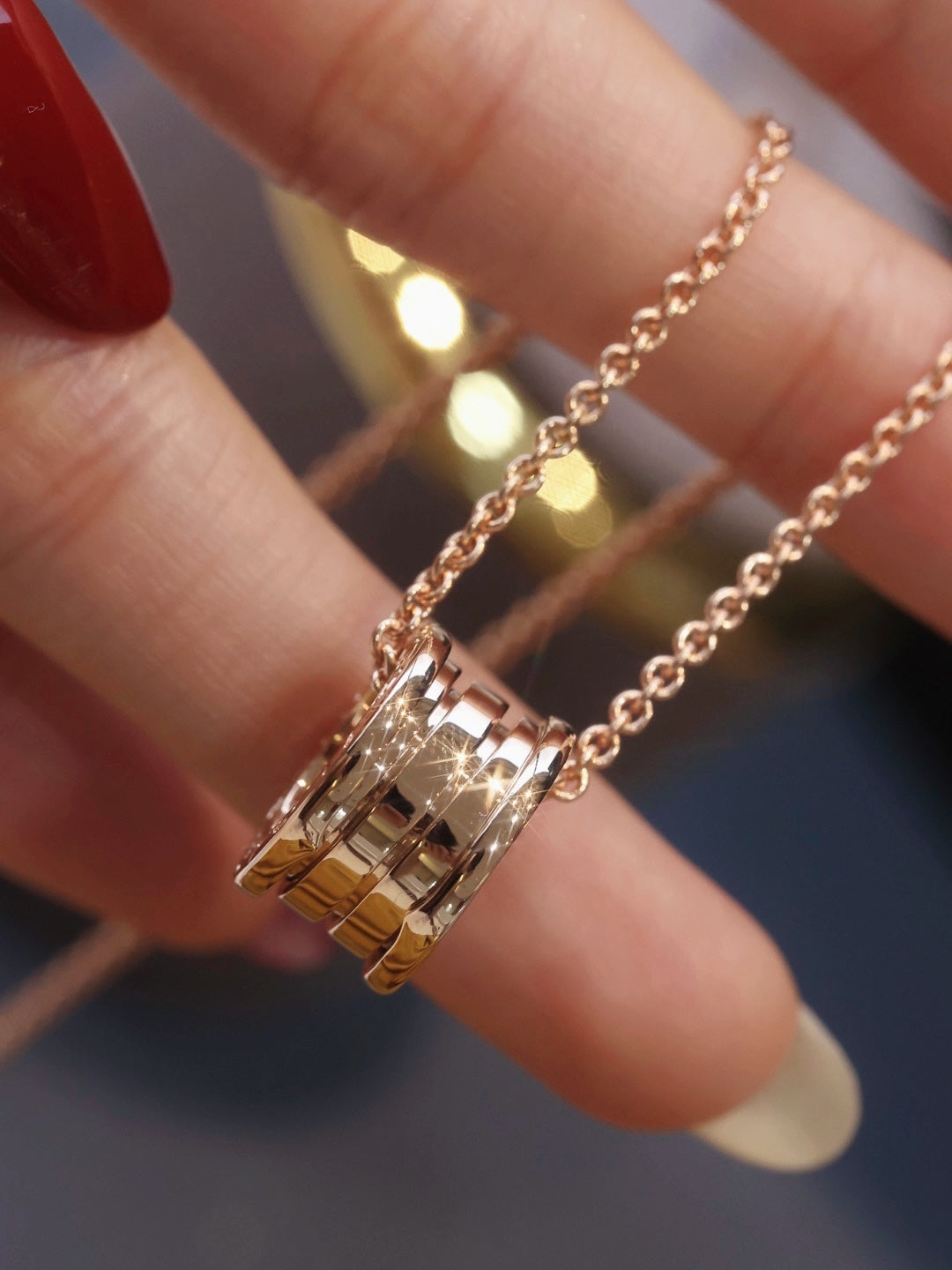 [Luna Brilliance]ZERO 1 PINK GOLD NECKLACE