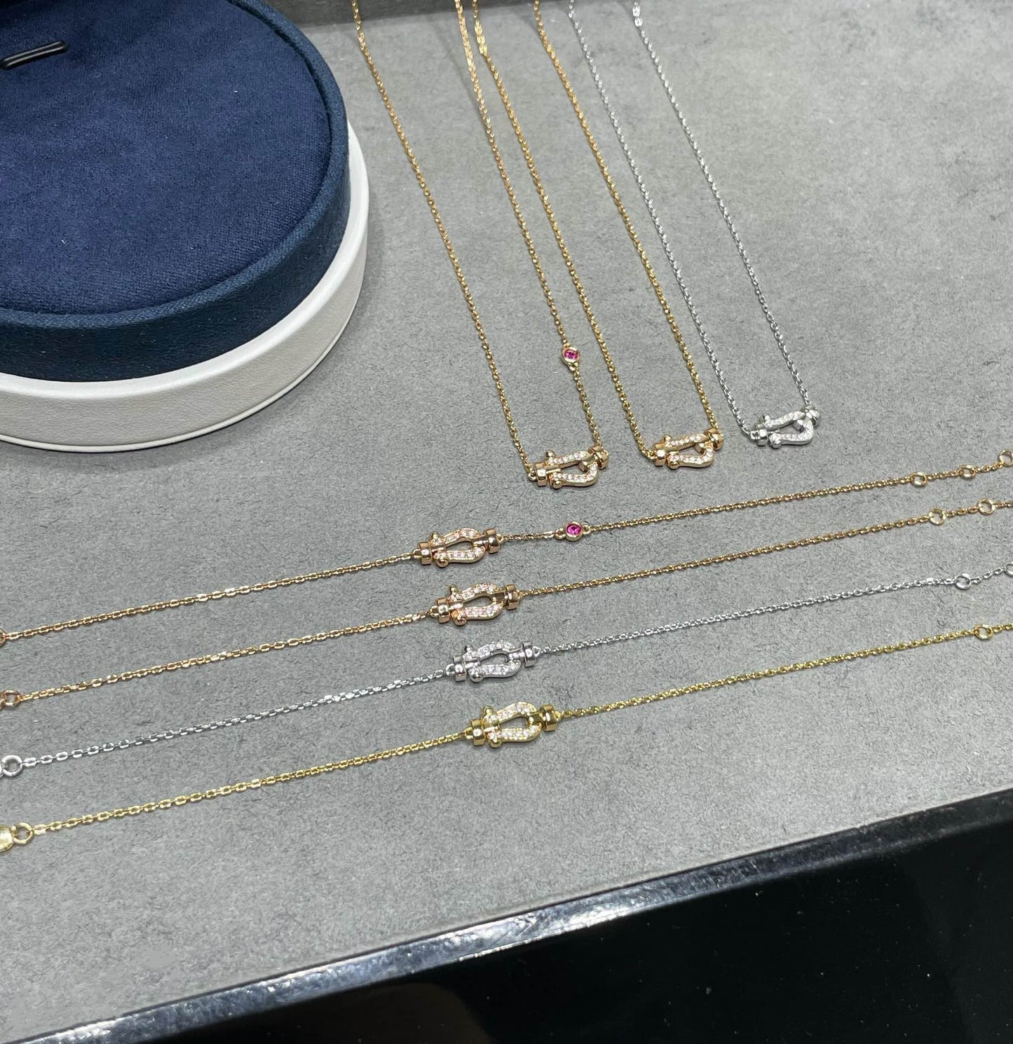 [Luna Brilliance]FORCE 10 DIAMOND PINK GOLD NECKLACE