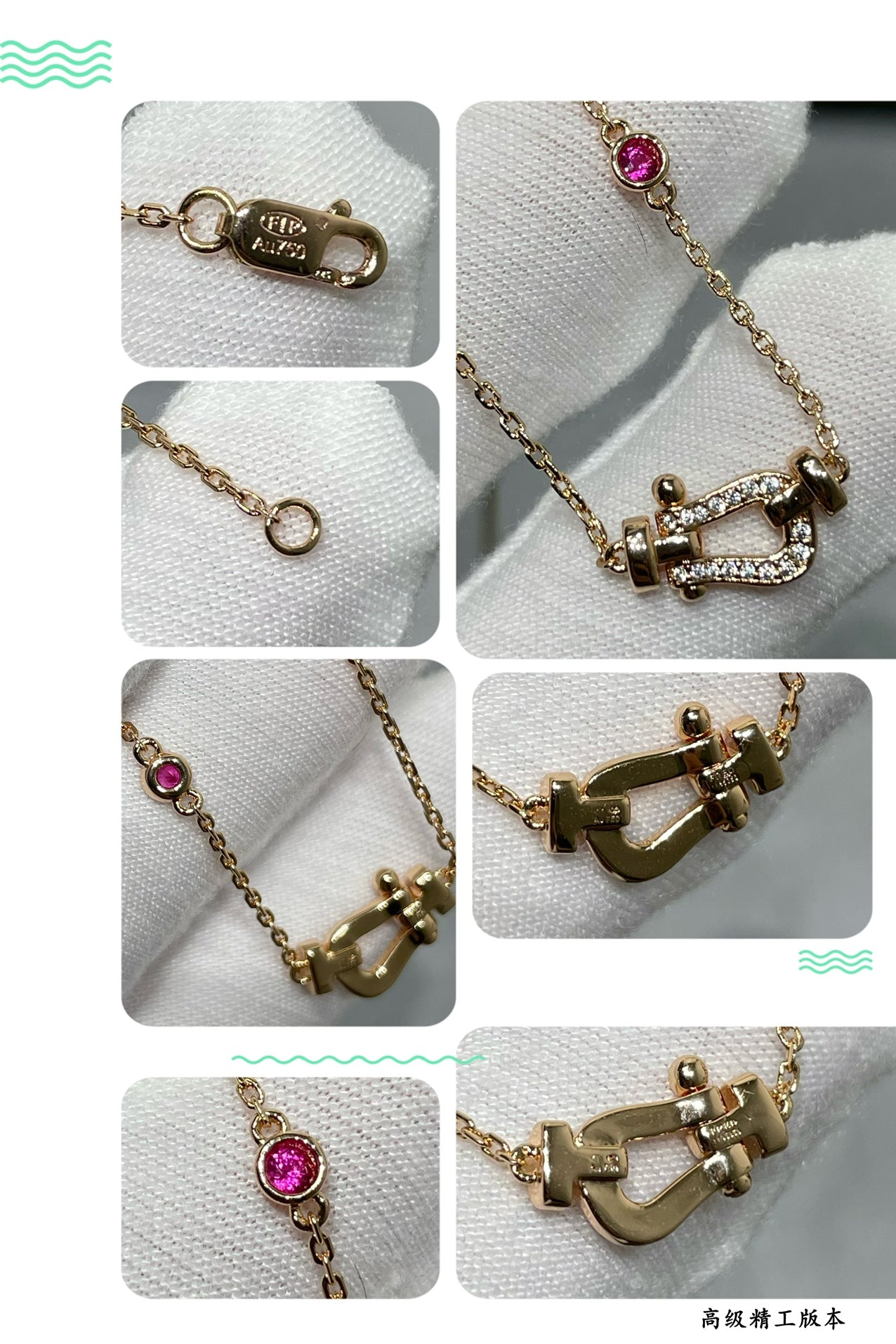 [Luna Brilliance]FORCE 10 DIAMOND PINK GOLD NECKLACE