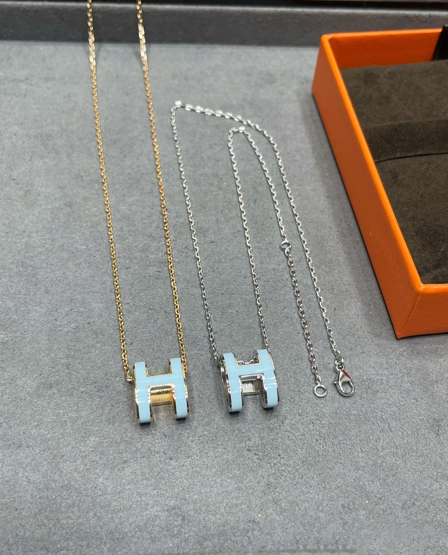[Luna Brilliance]POP H SKY BLUE NECKLACE