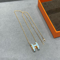 [Luna Brilliance]POP H SKY BLUE NECKLACE
