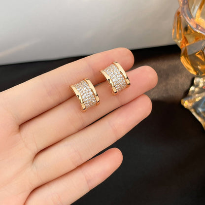 [Luna Brilliance]ZERO 1 DIAMOND PAVED EARRINGS