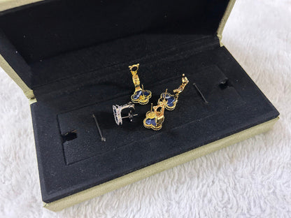 [Luna Brilliance]CLOVER PIETERSITE MEDIUM STUD EARRINGS