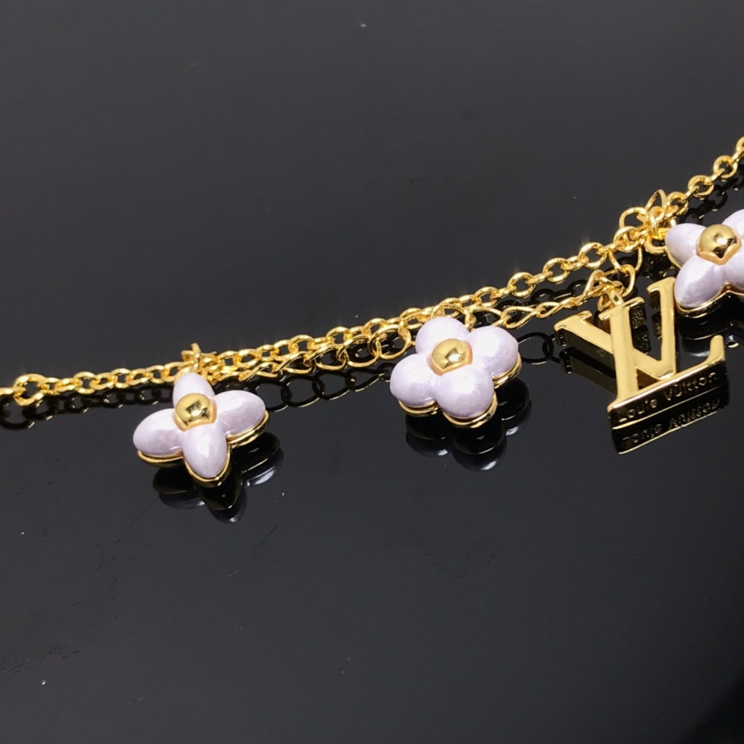 [Luna Brilliance]LOGO 6 MOTIF STAR AND SUN GOLD BRACELET