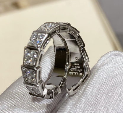 [Luna Brilliance]SERPENTI RING SILVER DIAMOND PAVED