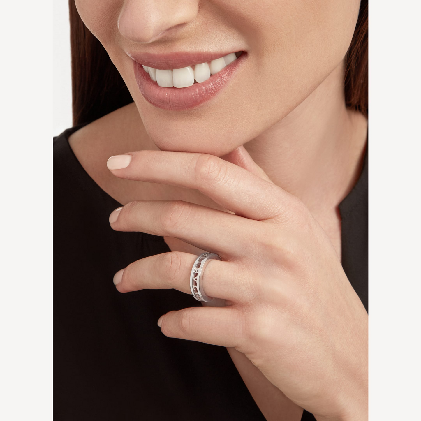 [Luna Brilliance]ZERO 1 ONE-BAND WITH OPENWORK LOGO SPIRAL RING