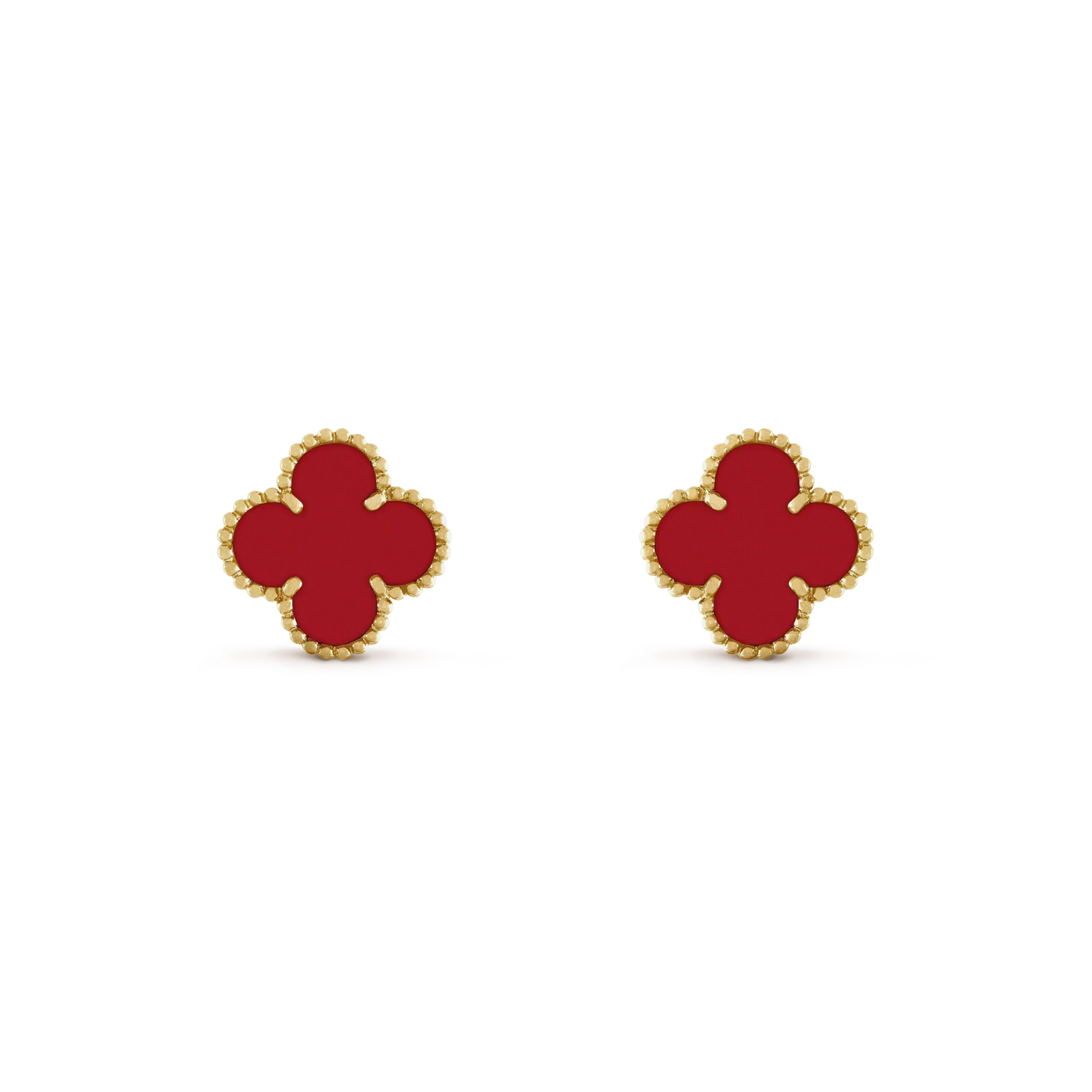 [Luna Brilliance]CLOVER MINI 9.5MM CARNELIAN EARRINGS