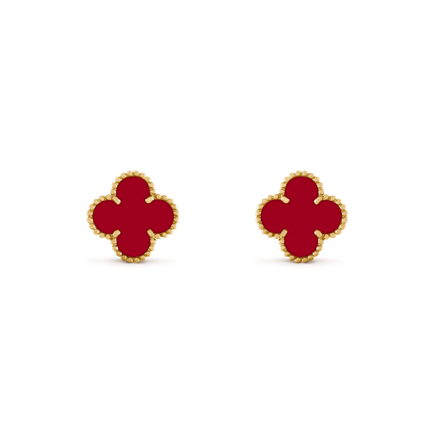 [Luna Brilliance]CLOVER MEDIUM 1 MOTIFS CARNELIAN  EARRINGS