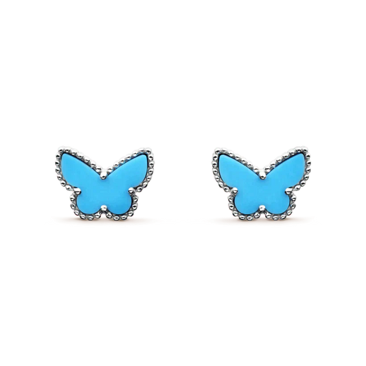 [Luna Brilliance]BUTTERFLY TURQUOISE EARRINGS SILVER