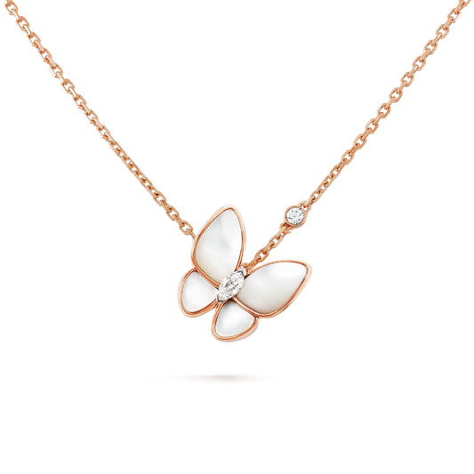 [Luna Brilliance]BUTTERFLY MOP DIAMOND NECKLACE